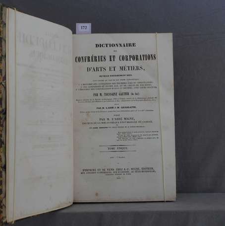 GAUTIER (Toussaint) - Dictionnaire des Confréries 