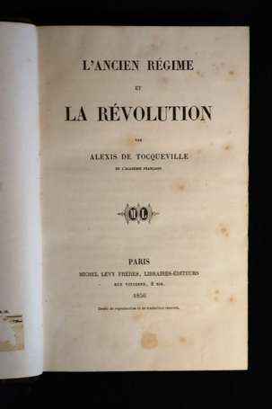 TOCQUEVILLE (Alexis de) - L'Ancien Régime et la 