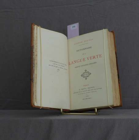 DELVAU (Alfred) - Dictionnaire de la langue verte.