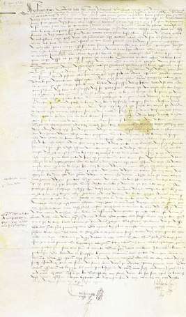 NANTES - Acte de partage dressé le 19 mai 1520 : 
