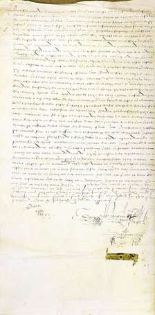 NANTES - Acte dressé à Nantes le 1er juin 1572 : 