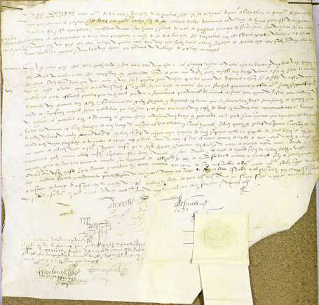 MESQUER - Acte dressé le 28 may 1579 par les 