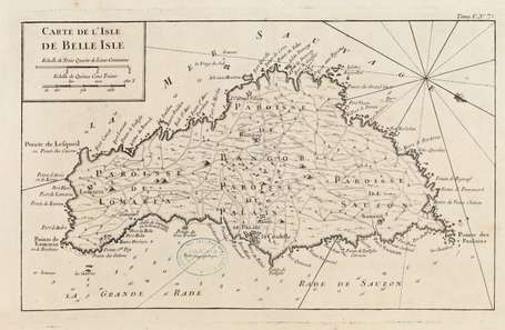 BELLIN Jacques-Nicolas - Carte de l'Isle de 