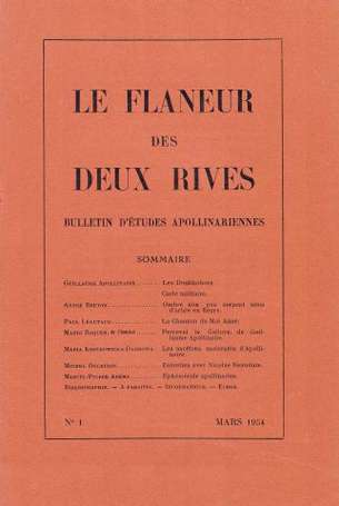 APOLLINAIRE - Revue - Le Flâneur des Deux Rives. 