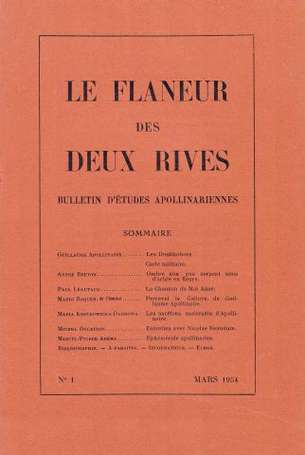 APOLLINAIRE - Revue - Le Flâneur des Deux Rives. 