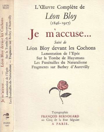 BLOY Léon - L'Œuvre Complète. P., François 