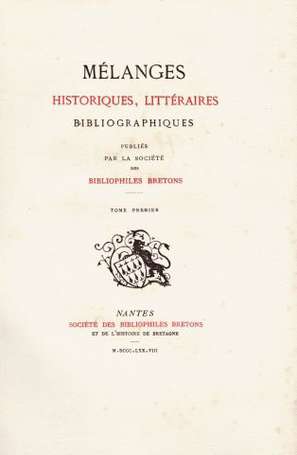 Bibliophiles Bretons - Mélanges historiques, 