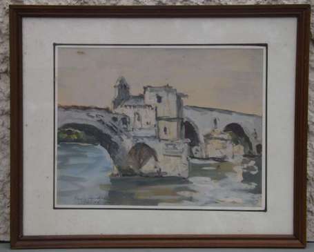 Leforestier René (1903-1972) Le Pont d'Avignon. 