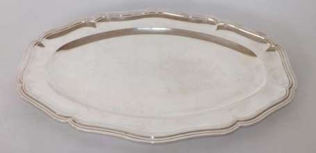 Plat long en argent, modèle filet contour P.1392 