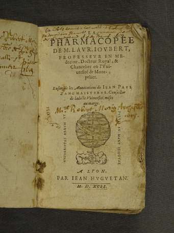 [MÉDECINE] - JOUBERT (Laurent) - La pharmacopée de