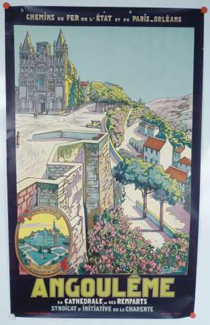 CHEMIN DE FER DE L'ETAT / Angoulême : Affiche 