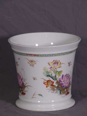 RAYNAUD, Limoges - Cache-pot en porcelaine à décor