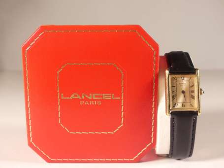 LANCEL - Montre de dame, le boitier rectangulaire 