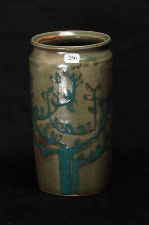 SCHLEER C. (XXè siècle) -  Vase en grès émaillé 