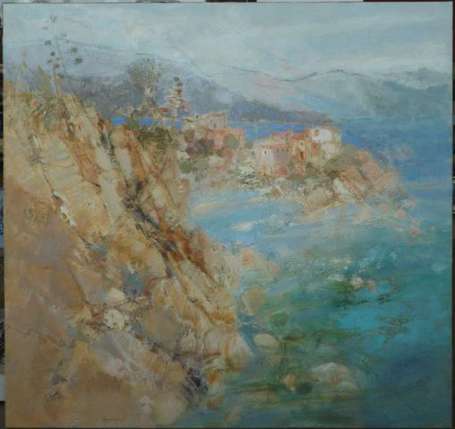 Sauzereau-Guerin Simone 1933- Rivage Huile sur 