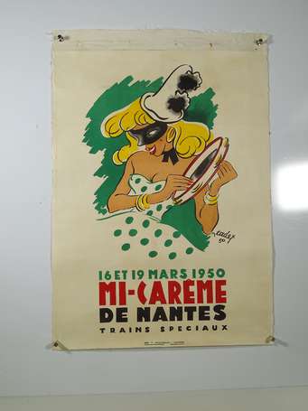 Mi-Carême de Nantes, 1950, affiche illustrée par 
