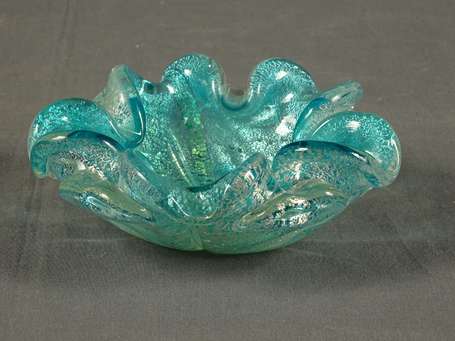 MURANO - Coupelle en verre soufflé turquoise 