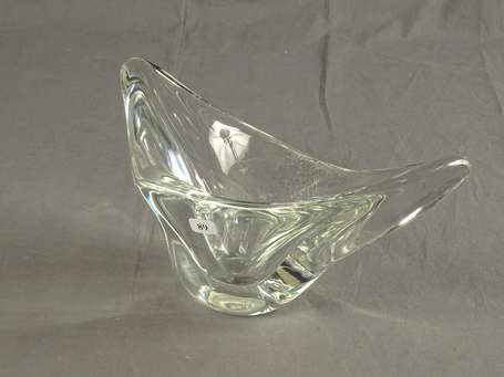 SCHNEIDER - Coupe forme libre en cristal moulé. L.