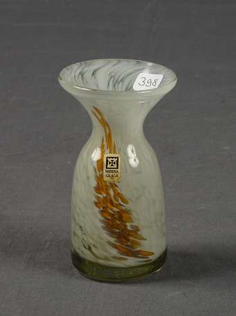 MDINA - Petit vase à col évasé en verre arlequin 