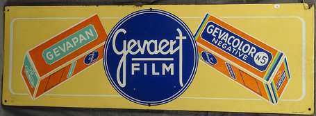 GEVAERT FILM : Plaque émaillée plate à rebords. 