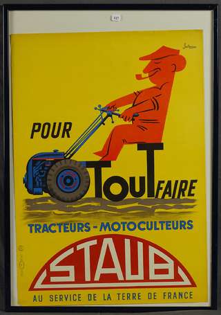 STAUB Tracteurs - Motoculteurs : Affiche 
