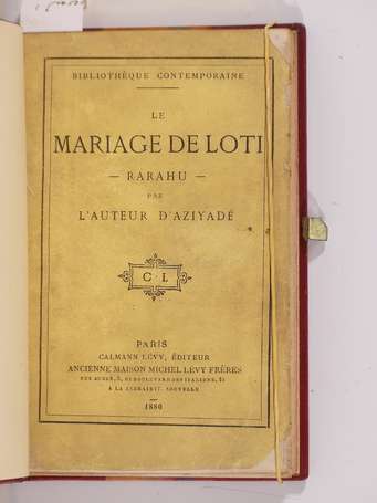 [LOTI (Pierre)] - Le mariage de Loti - Rarahu par 