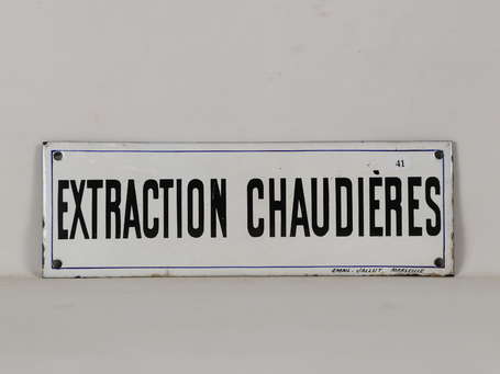 EXTRACTION CHAUDIÈRES : Bandeau émaillé bombé. 