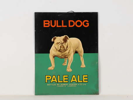 BULL DOG Pale Ale : Tôle,lithographiée illustrée 