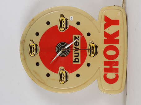 CHOKY : Horloge illustrée de 4 tasses. Plastique. 