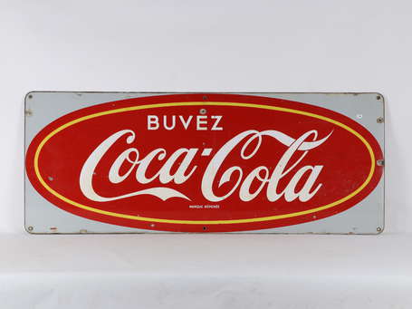 COCA-COLA : Plaque émaillée. Vitracier-Neuhaus. 3 