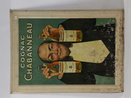 COGNAC CHABANNEAU : Tôle lithographiée embossée, 