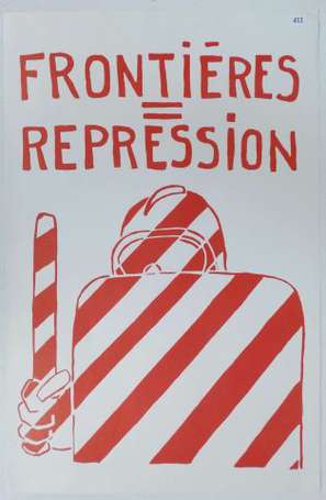 MAI 68 : Lot de 4 affiches (32x48 cm) : Frontières