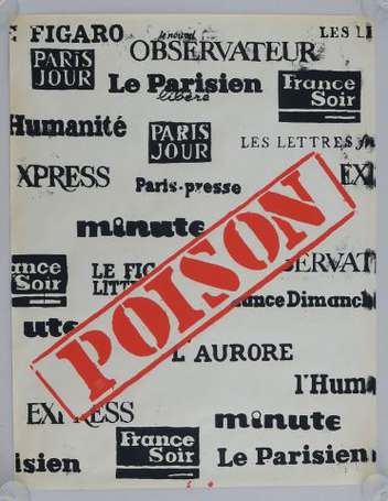 MAI 68 - TITRES DE PRESSE = POISON - Affiche en 