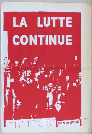 MAI 68 - LA LUTTE CONTINUE CGT FO CFDT TOUS EN 