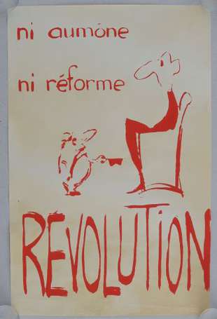 MAI 68 - NI AUMONE NI REFORME REVOLUTION - Affiche