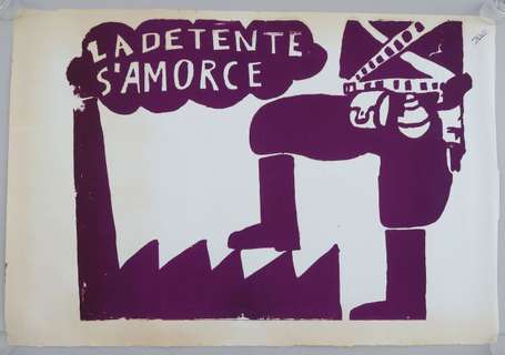 MAI 68 - LA DETENTE S'AMORCE - Affiche en 