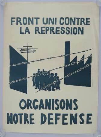 MAI 68 - FRONT UNI CONTRE LA REPRESSION - Affiche 