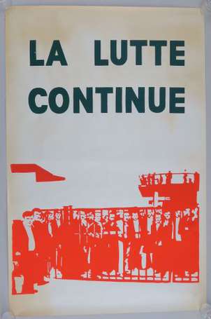 MAI 68 - LA LUTTE CONTINUE - Affiche en 