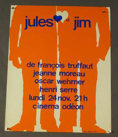 CINEMA - Affiche Jules et Jim - François Truffaut 