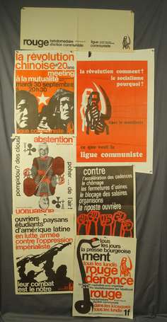 CONTESTATION - lot de 7 affiches pour la Ligue 