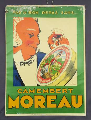 CAMEMBERT MOREAU (Ardennes) - carton publicitaire 