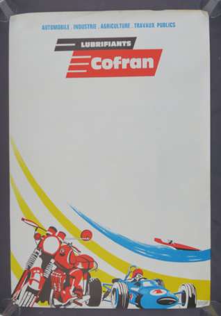 COFRAN - Affiche pour les lubrifiants automobiles,