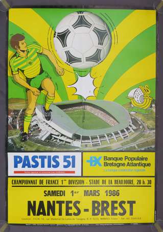 FOOTBALL CLUB DE NANTES - Affiche du match du 1er 