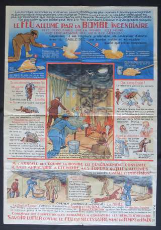 Affiche - POMPIER - Affiche Le feu allumé par la 