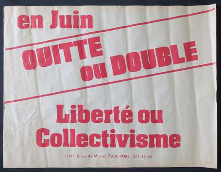 Affiche - UNI - En juin quitte ou double : Liberté