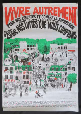 Affiche - CONTESTATION - Affiche Vivre autrement 