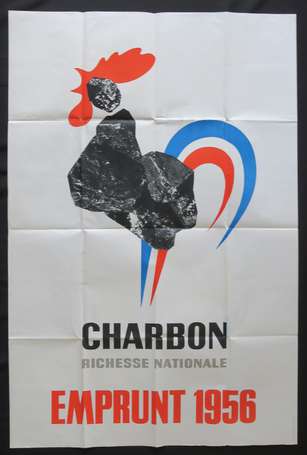 Affiche - EMPRUNT - 1956 - Charbon richesse 