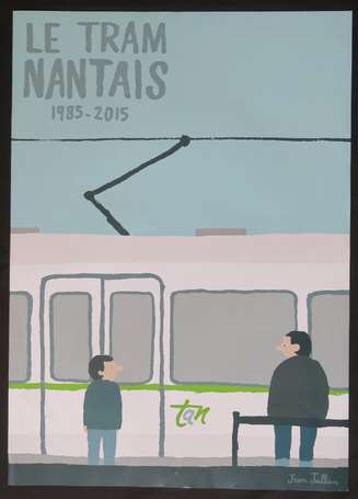 Affiche - JEAN JULLIEN - Le tram nantais 1985-2015