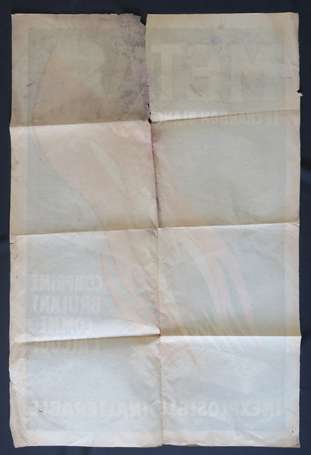 Affiche - Méta  le charbon blanc comprimé brulant 
