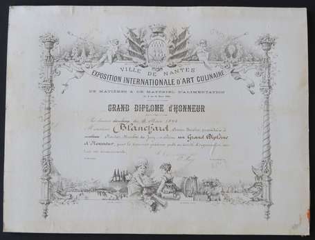 NANTES - GASTRONOMIE - Grand diplôme d'honneur de 